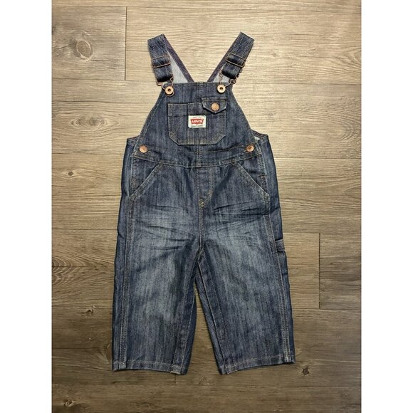 Levi's Other - Vintage LEVI'S Blue Denim Toddler Baby Carpenter Overalls 18 Months Dark Wash